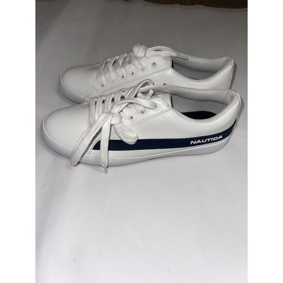 Nautica Shoes - Nautica Endesha Sz 8.5 Low Top Sneakers Shoe White Navy Women’s Fashion‎ NEW
